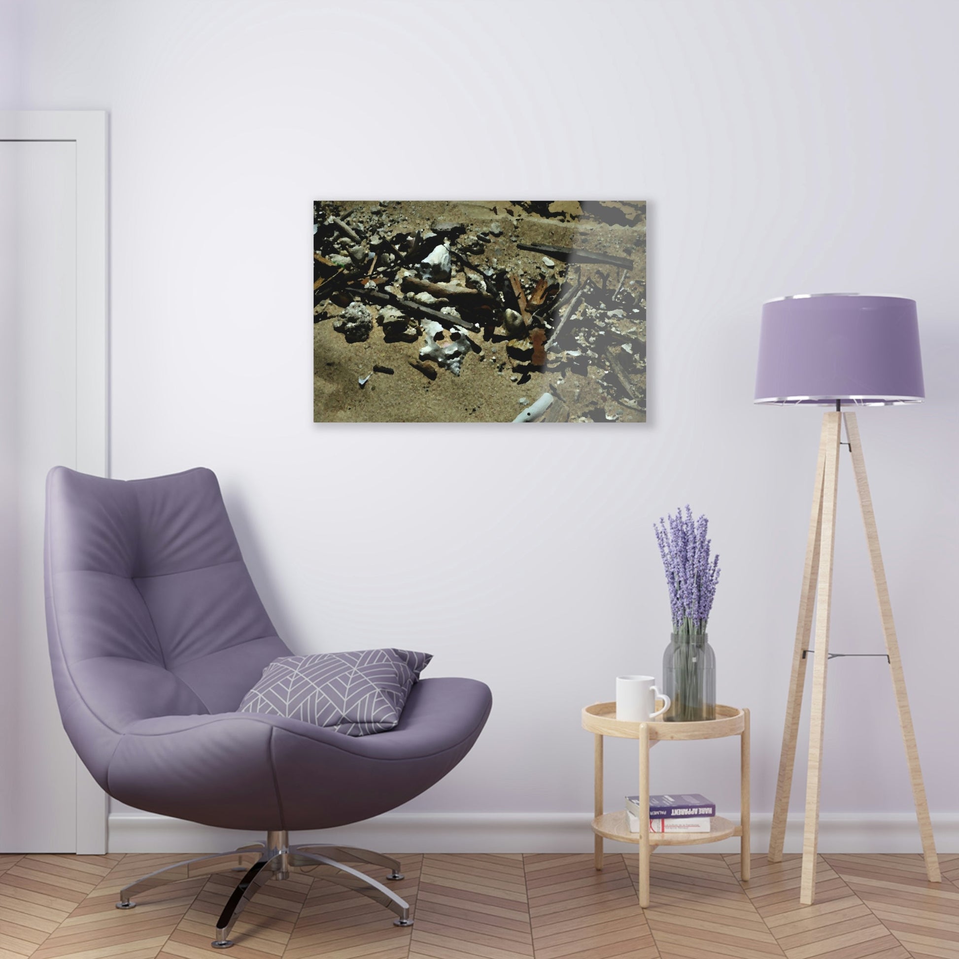 Acrylic Prints - US Made - Ideal for a Stunning Home/Office Decor Ideas - Remote Mona island - Sea Shells & Tides Washout - CCMM* - Green Forest Home