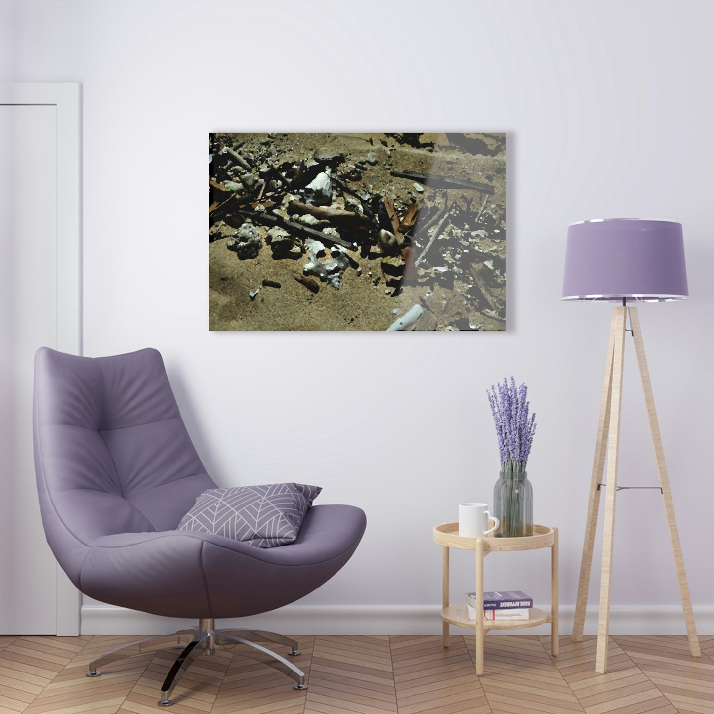 Acrylic Prints - US Made - Ideal for a Stunning Home/Office Decor Ideas - Remote Mona island - Sea Shells & Tides Washout - CCMM* - Green Forest Home