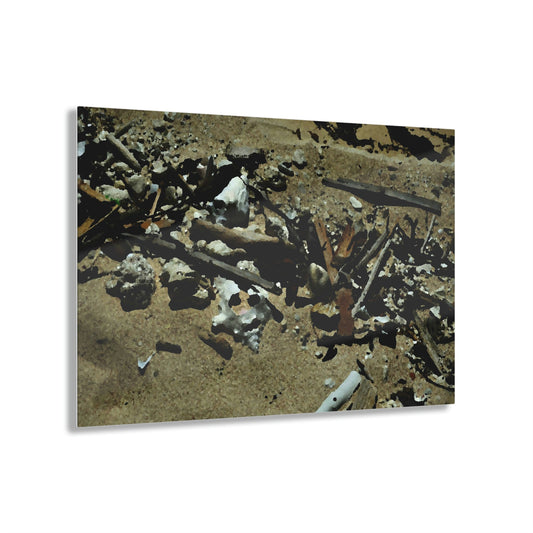 Acrylic Prints - US Made - Ideal for a Stunning Home/Office Decor Ideas - Remote Mona island - Sea Shells & Tides Washout - CCMM* - Green Forest Home