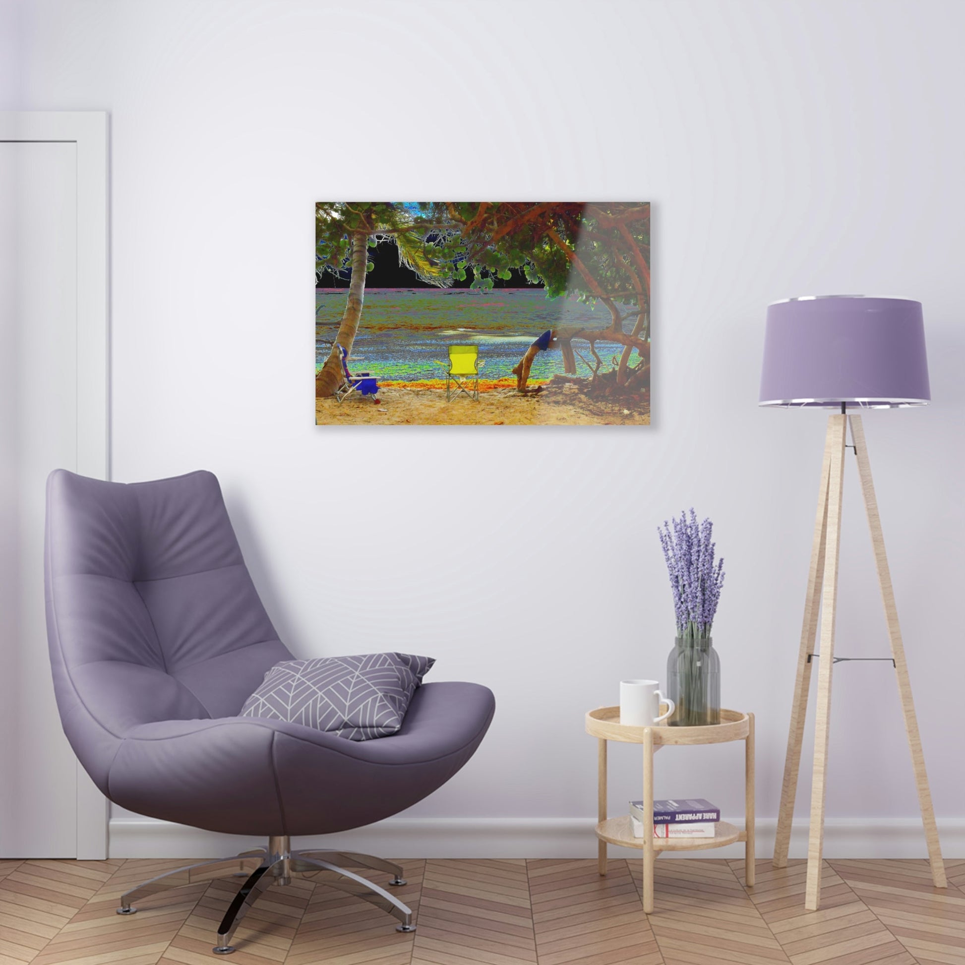 Acrylic Prints - US Made - Ideal for a Stunning Home/Office Decor Ideas - Remote Mona island - Seat of ocean contemplation - CCMM* - Green Forest Home