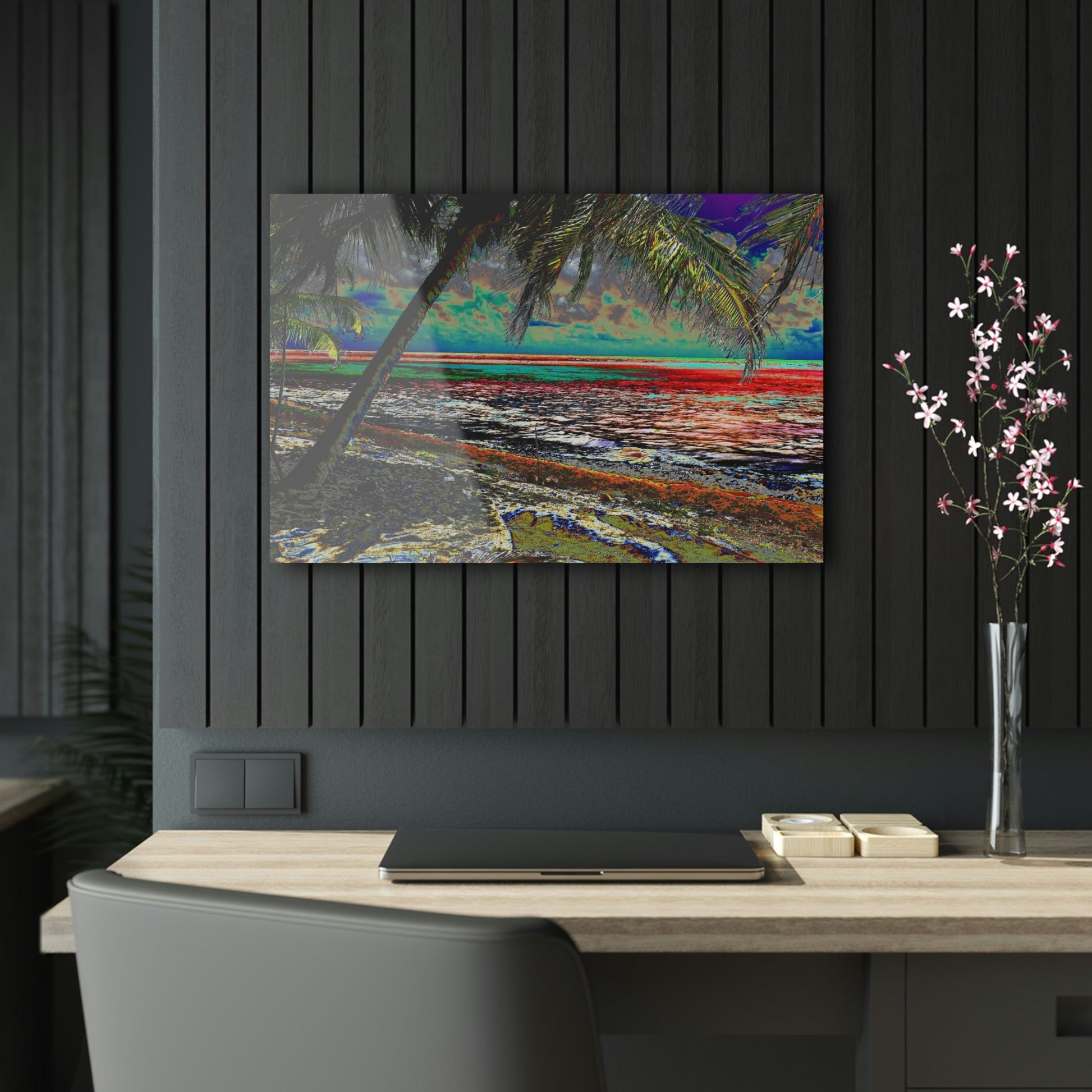 Acrylic Prints - US Made - Ideal for a Stunning Home/Office Decor Ideas - Remote Mona island - View from Playa Pajaros - CCMM* - Green Forest Home