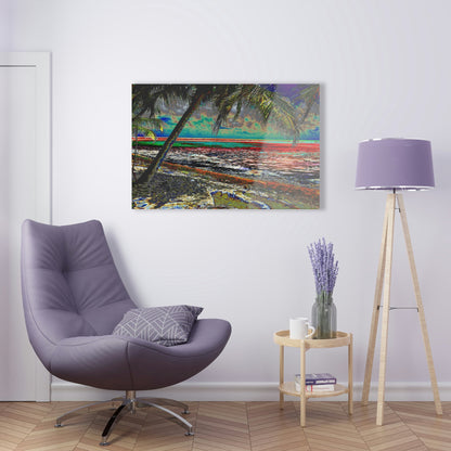 Acrylic Prints - US Made - Ideal for a Stunning Home/Office Decor Ideas - Remote Mona island - View from Playa Pajaros - CCMM* - Green Forest Home