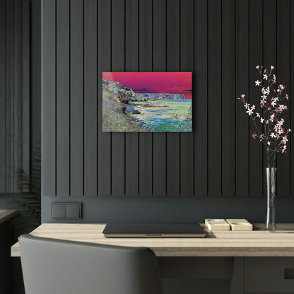 Acrylic Prints - US Made - Ideal for a Stunning Home/Office Decor Ideas - Remote Mona island - View of beach & Monas Plateau - CCMM* - Green Forest Home