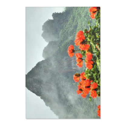 Area Rugs - Awesome view of Yokahu tower after storm - El Yunque rainforest PR - Green Forest Home
