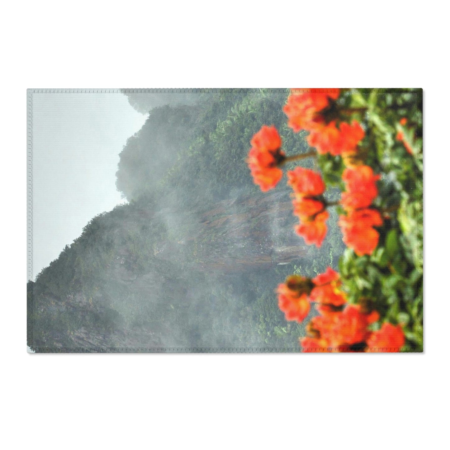 Area Rugs - Awesome view of Yokahu tower after storm - El Yunque rainforest PR - Green Forest Home