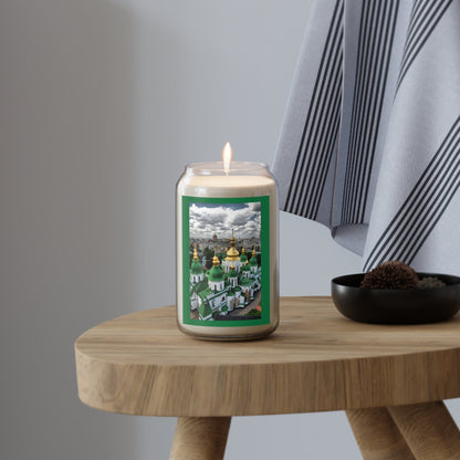 Aromatherapy Candle, 13.75oz - PEACE IN UKRAINE PRAYER CANDLE - St. Sophia Cathedral in Kiev UKRAINE - Green Forest Home