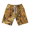 Athletic Long Shorts (AOP) - All Over Print - Landslide in El Yunque Rainforest Puerto Rico - Made in China - Green Forest Home