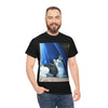 AU Print - Giladan 5000 - Unisex Heavy Cotton Tee - Home Baby Cat Dante Dazzled by the curtains and wind - Puerto Rico - Green Forest Home