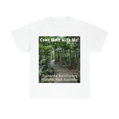 AU-PRINT UNISEX GILDAN 5000 - Heavy Cotton Tee - DAINTREE RAINFOREST National Park - Australia - Printed in AU by The Print Bar - Green Forest Home