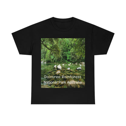 AU-PRINT UNISEX GILDAN 5000 - Heavy Cotton Tee - DAINTREE RAINFOREST National Park - Australia - Printed in AU by The Print Bar - Green Forest Home