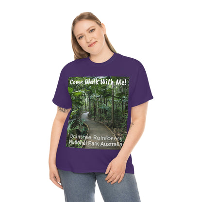 AU-PRINT UNISEX GILDAN 5000 - Heavy Cotton Tee - DAINTREE RAINFOREST National Park - Australia - Printed in AU by The Print Bar - Green Forest Home