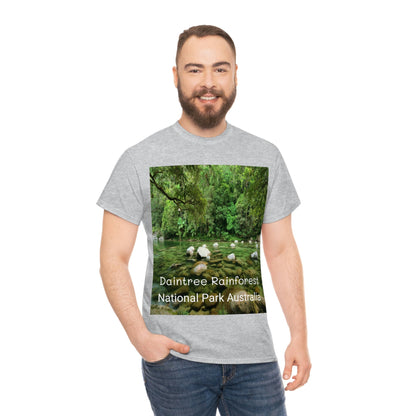 AU-PRINT UNISEX GILDAN 5000 - Heavy Cotton Tee - DAINTREE RAINFOREST National Park - Australia - Printed in AU by The Print Bar - Green Forest Home