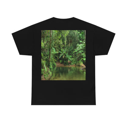 AU-PRINT UNISEX GILDAN 5000 - Heavy Cotton Tee - DAINTREE RAINFOREST National-Park - Australia - Printed in AU by The Print Bar - Green Forest Home