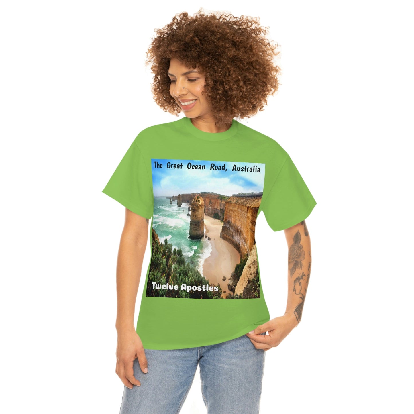 AU-PRINT UNISEX GILDAN 5000 - Heavy Cotton Tee - DAINTREE RAINFOREST National Park - Australia - Printed in AU by The Print Bar - Green Forest Home
