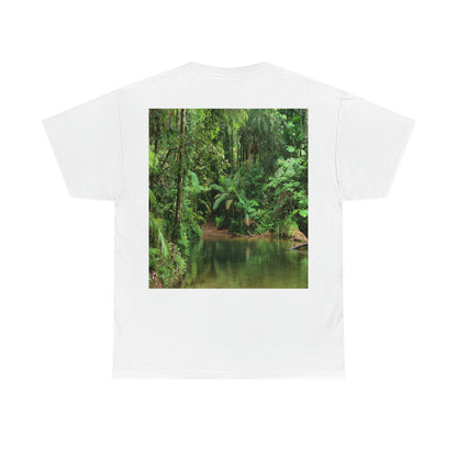 AU-PRINT UNISEX GILDAN 5000 - Heavy Cotton Tee - DAINTREE RAINFOREST National-Park - Australia - Printed in AU by The Print Bar - Green Forest Home