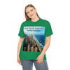AU-PRINT UNISEX GILDAN 5000 - Heavy Cotton Tee - Gold Coast, Surfer in back - Australia - Printed in AU by The Print Bar - Green Forest Home