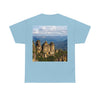 AU-PRINT UNISEX GILDAN 5000 - Heavy Cotton Tee - The Three Sisters, Blue Mountains, New South Wales, Australia - Printed in AU by The Print Bar - Green Forest Home