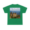 AU-PRINT UNISEX GILDAN 5000 - Heavy Cotton Tee - The Three Sisters, Blue Mountains, New South Wales, Australia - Printed in AU by The Print Bar - Green Forest Home