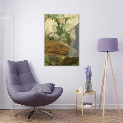 AWESOME Acrylic Prints - Stunning Pristine & Remote Mona island Puerto Rico - Cave entrace formations - limestone and algae shades - Green Forest Home
