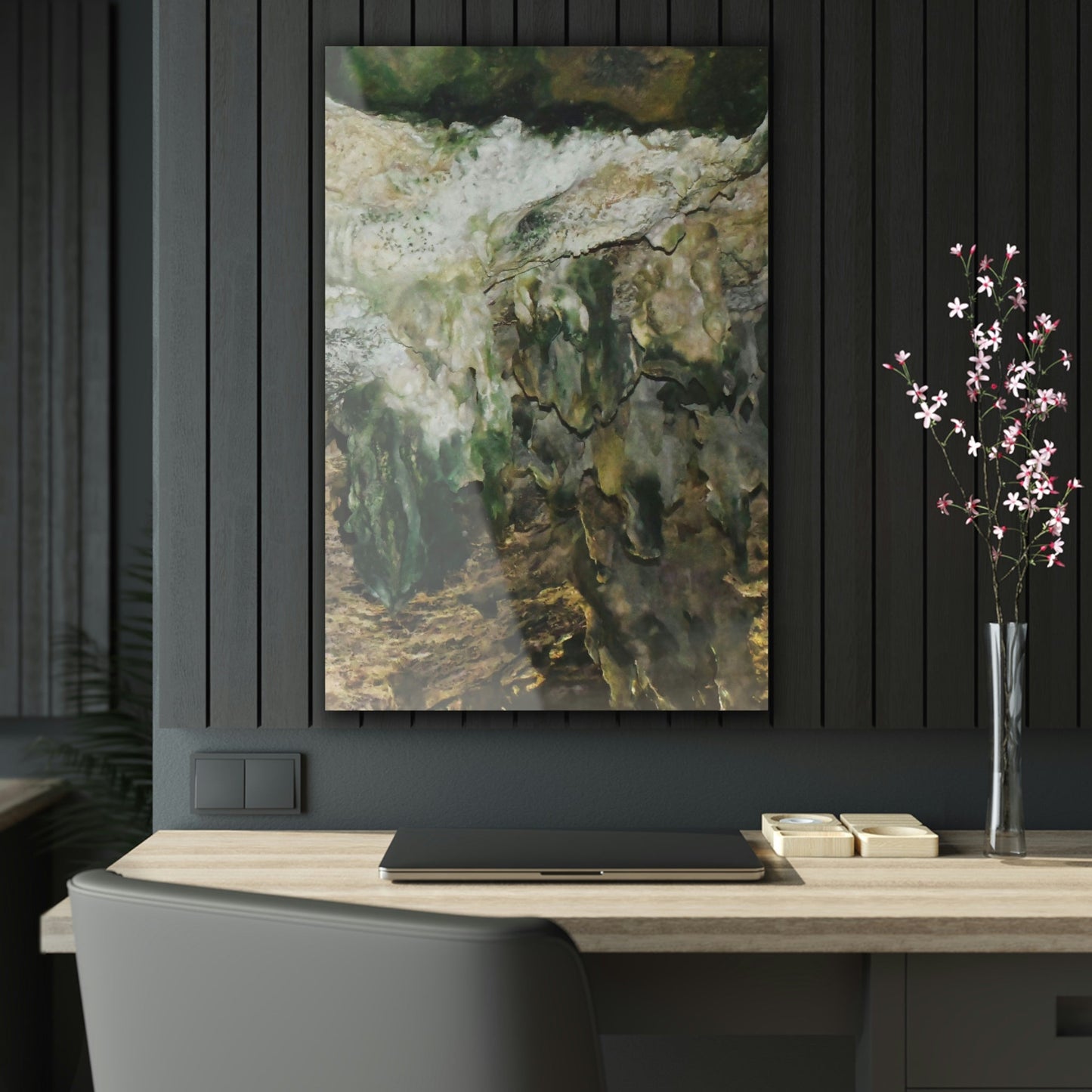 AWESOME Acrylic Prints - Stunning Pristine & Remote Mona island Puerto Rico - Cave entrace formations - some sunlight creates these shades - Green Forest Home
