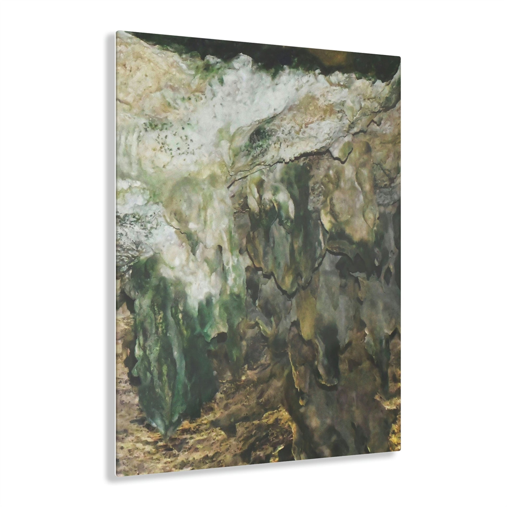 AWESOME Acrylic Prints - Stunning Pristine & Remote Mona island Puerto Rico - Cave entrace formations - some sunlight creates these shades - Green Forest Home