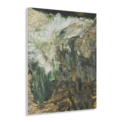 AWESOME Acrylic Prints - Stunning Pristine & Remote Mona island Puerto Rico - Cave entrace formations - some sunlight creates these shades - Green Forest Home
