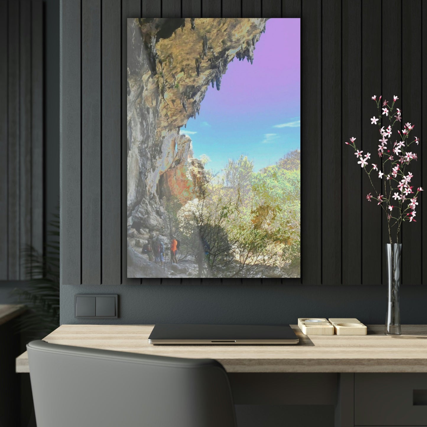 AWESOME Acrylic Prints - Stunning Pristine & Remote Mona island Puerto Rico - Caves Wall Formations - stalactites above - PR Sierra Club explorers - Green Forest Home