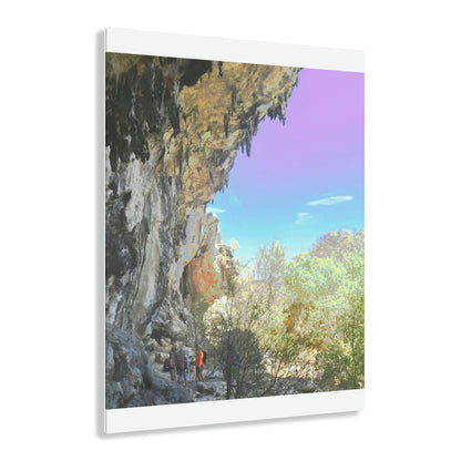 AWESOME Acrylic Prints - Stunning Pristine & Remote Mona island Puerto Rico - Caves Wall Formations - stalactites above - PR Sierra Club explorers - Green Forest Home
