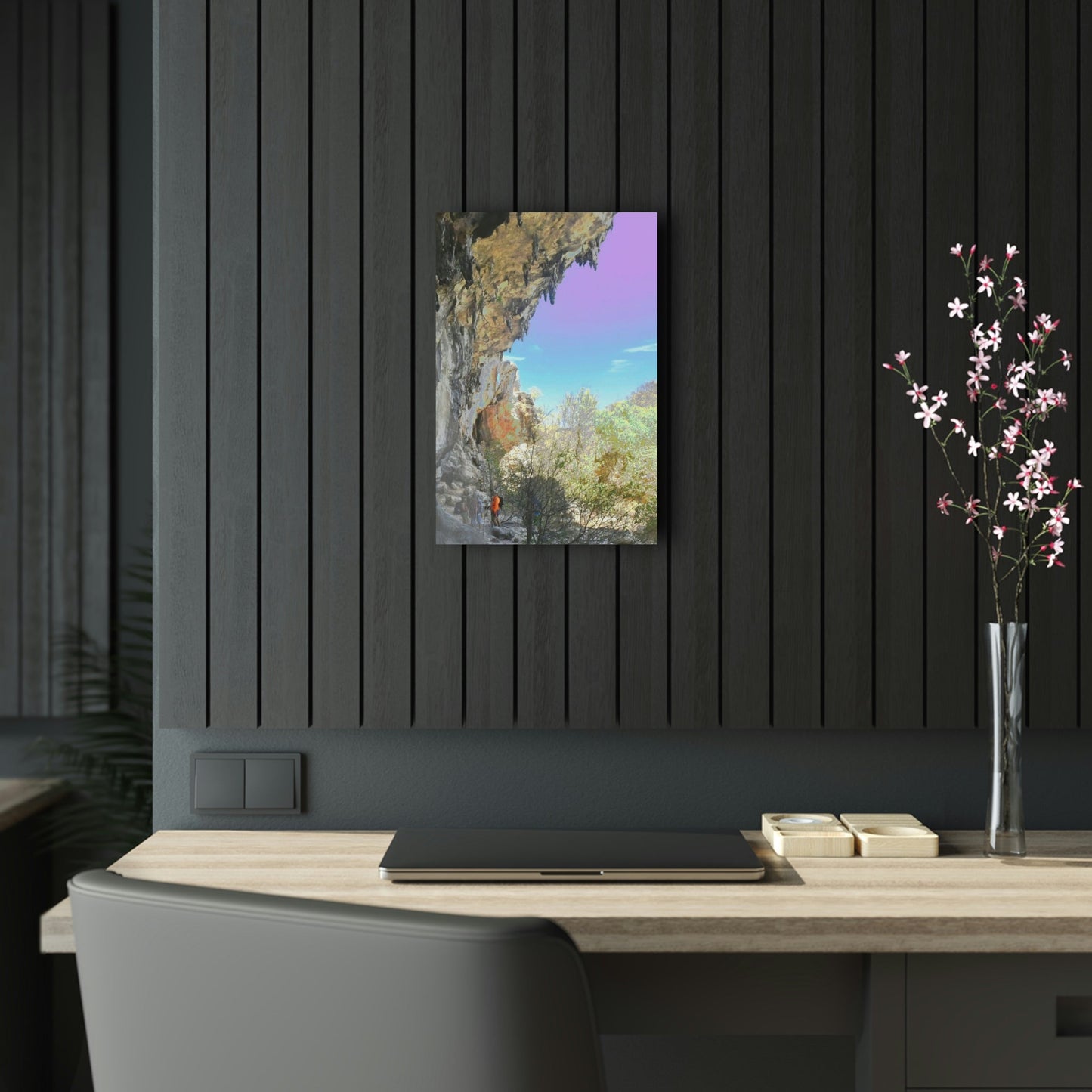 AWESOME Acrylic Prints - Stunning Pristine & Remote Mona island Puerto Rico - Caves Wall Formations - stalactites above - PR Sierra Club explorers - Green Forest Home