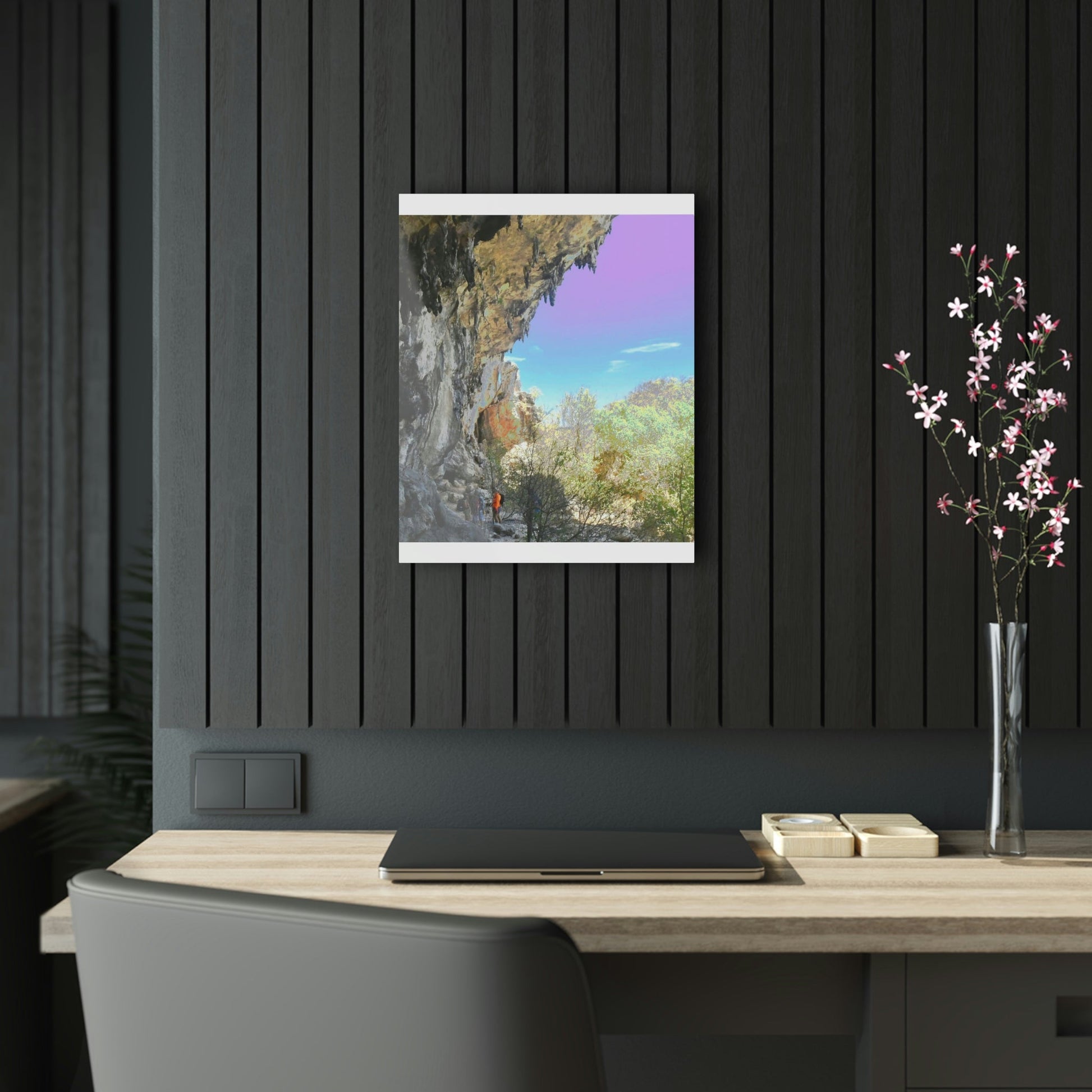 AWESOME Acrylic Prints - Stunning Pristine & Remote Mona island Puerto Rico - Caves Wall Formations - stalactites above - PR Sierra Club explorers - Green Forest Home
