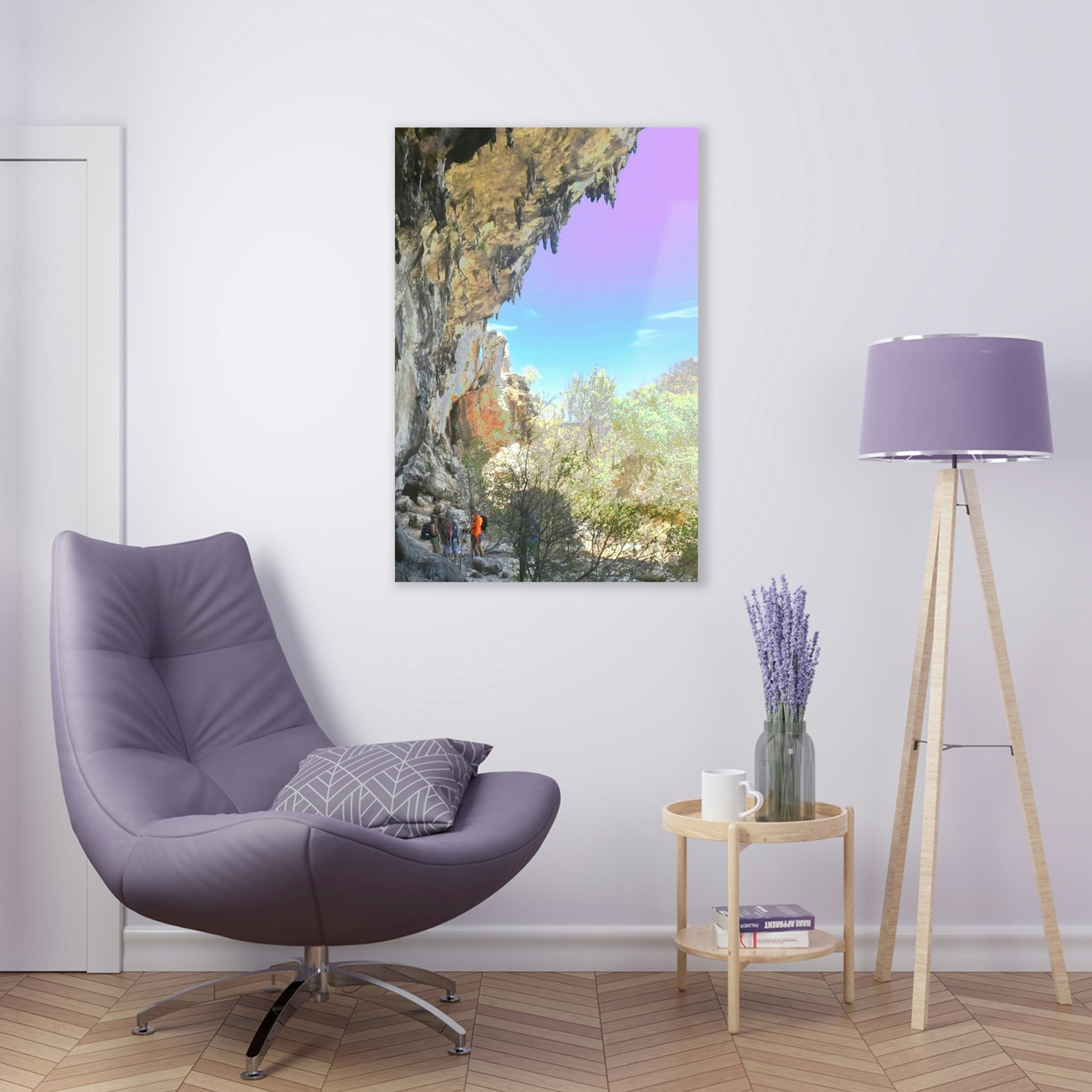 AWESOME Acrylic Prints - Stunning Pristine & Remote Mona island Puerto Rico - Caves Wall Formations - stalactites above - PR Sierra Club explorers - Green Forest Home