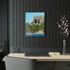 AWESOME Acrylic Prints - Stunning Pristine & Remote Mona island Puerto Rico - View from the Boat - Cave entrace and the Coconut palms Forest - Green Forest Home