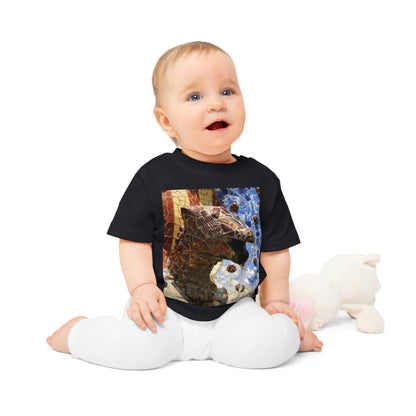Baby Organic T-Shirt - Images of Gaudi and Tenerife beach - with 'Yo Amo a España - Tenerife' - Printed in EU - SPAIN - Green Forest Home