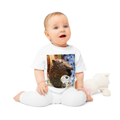 Baby Organic T-Shirt - Images of Gaudi and Tenerife beach - with 'Yo Amo a España - Tenerife' - Printed in EU - SPAIN - Green Forest Home