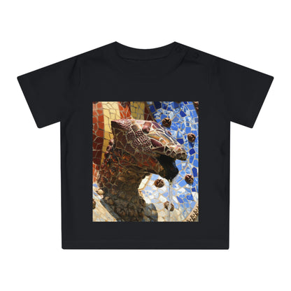 Baby Organic T-Shirt - Images of Gaudi and Tenerife beach - with 'Yo Amo a España - Tenerife' - Printed in EU - SPAIN - Green Forest Home