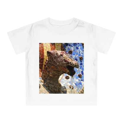 Baby Organic T-Shirt - Images of Gaudi and Tenerife beach - with 'Yo Amo a España - Tenerife' - Printed in EU - SPAIN - Green Forest Home