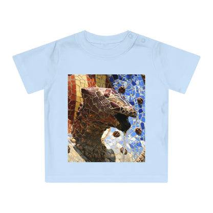 Baby Organic T-Shirt - Images of Gaudi and Tenerife beach - with 'Yo Amo a España - Tenerife' - Printed in EU - SPAIN - Green Forest Home