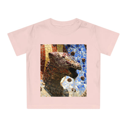 Baby Organic T-Shirt - Images of Gaudi and Tenerife beach - with 'Yo Amo a España - Tenerife' - Printed in EU - SPAIN - Green Forest Home