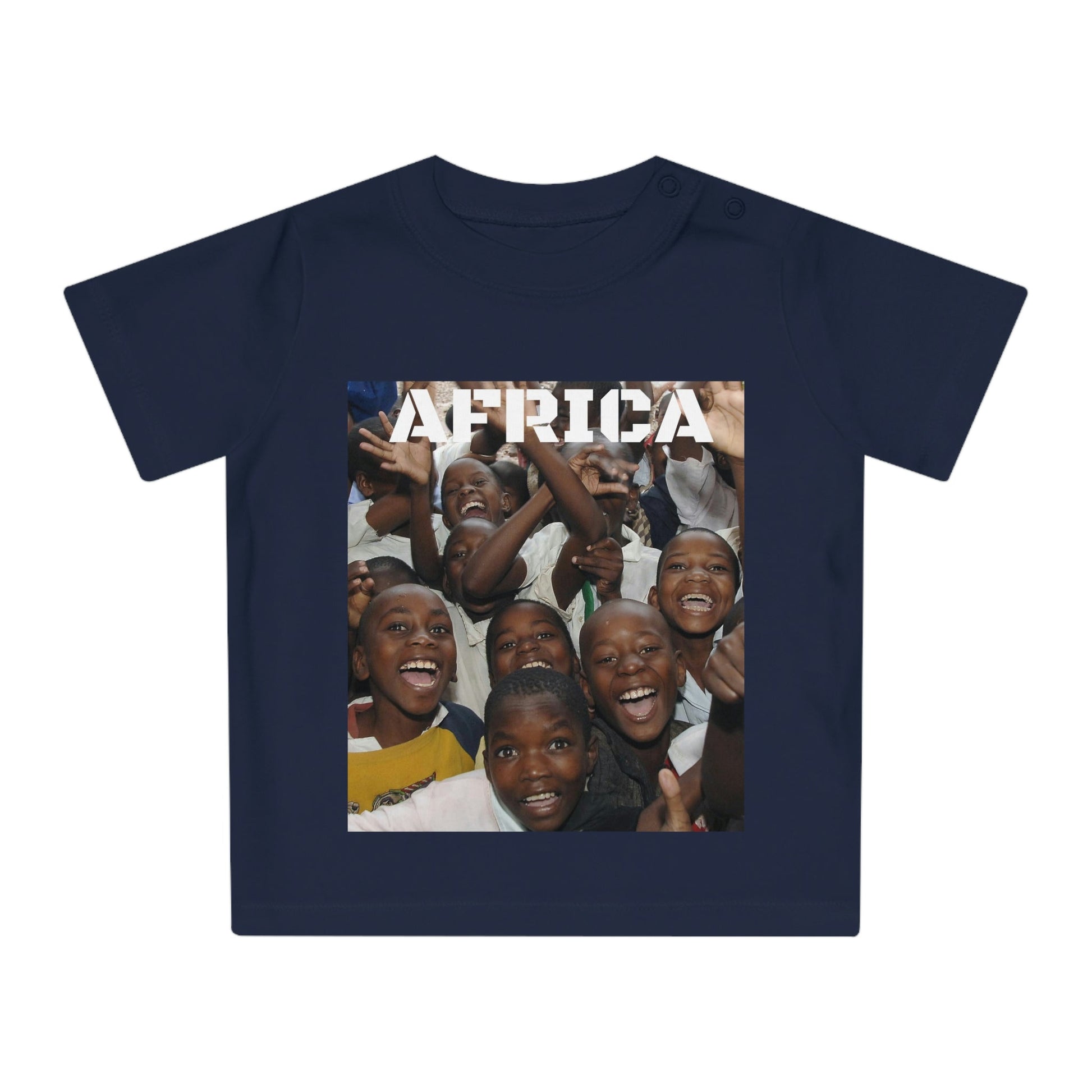 Baby Organic T-Shirt - Kids in school is Africa with JOY and Malcom X statement on EDUCATION - Printed in EU - Green Forest Home