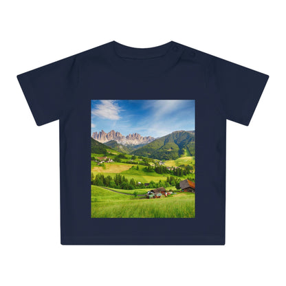 Baby Organic T-Shirt - The awesome beauty on the European ALPS - Printed in EU - Green Forest Home