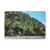 Best Beaches & Islands - Canvas Stretched, 0.75" in 6 sizes - Coconut Shoreline - Isolated Paradise - Mentawais Islands - Indonesia - US Print - Green Forest Home