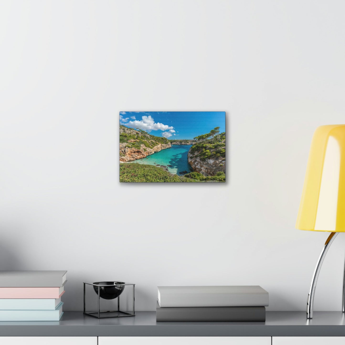 Best Beaches & Islands - Canvas Stretched, 0.75" in 6 sizes - Es calo des Moro - one the best beaches in the world - Mallorca, Balearic Islands, Spain - US Print - Green Forest Home