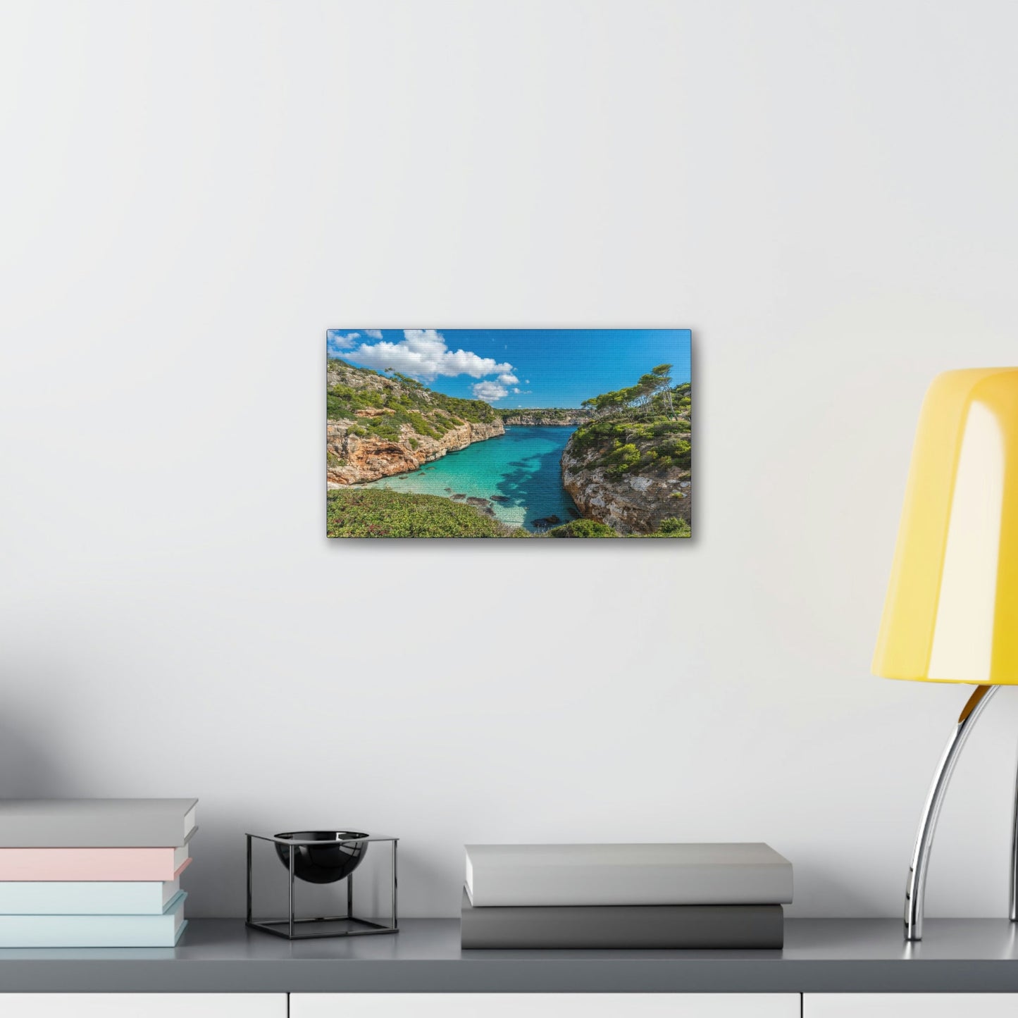 Best Beaches & Islands - Canvas Stretched, 0.75" in 6 sizes - Es calo des Moro - one the best beaches in the world - Mallorca, Balearic Islands, Spain - US Print - Green Forest Home