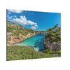 Best Beaches & Islands - Canvas Stretched, 0.75" in 6 sizes - Es calo des Moro - one the best beaches in the world - Mallorca, Balearic Islands, Spain - US Print - Green Forest Home
