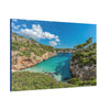 Best Beaches & Islands - Canvas Stretched, 0.75" in 6 sizes - Es calo des Moro - one the best beaches in the world - Mallorca, Balearic Islands, Spain - US Print - Green Forest Home
