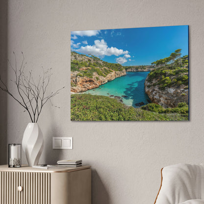 Best Beaches & Islands - Canvas Stretched, 0.75" in 6 sizes - Es calo des Moro - one the best beaches in the world - Mallorca, Balearic Islands, Spain - US Print - Green Forest Home