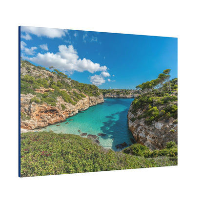 Best Beaches & Islands - Canvas Stretched, 0.75" in 6 sizes - Es calo des Moro - one the best beaches in the world - Mallorca, Balearic Islands, Spain - US Print - Green Forest Home