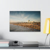 Best Beaches & Islands - Canvas Stretched, 0.75" in 6 sizes - Famous Santa Monica Beach and Venice Beach in California USA - US Print - Green Forest Home