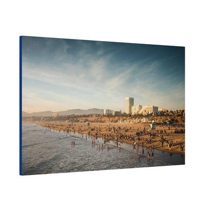 Best Beaches & Islands - Canvas Stretched, 0.75" in 6 sizes - Famous Santa Monica Beach and Venice Beach in California USA - US Print - Green Forest Home