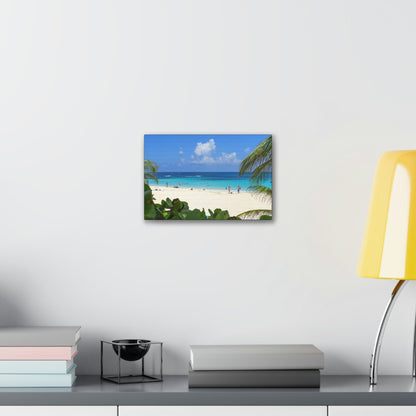 Best Beaches & Islands - Canvas Stretched, 0.75" in 6 sizes - Flamenco Beach on the Puerto Rican Island of Culebra - a top-rated beach in the world - US Print - Green Forest Home